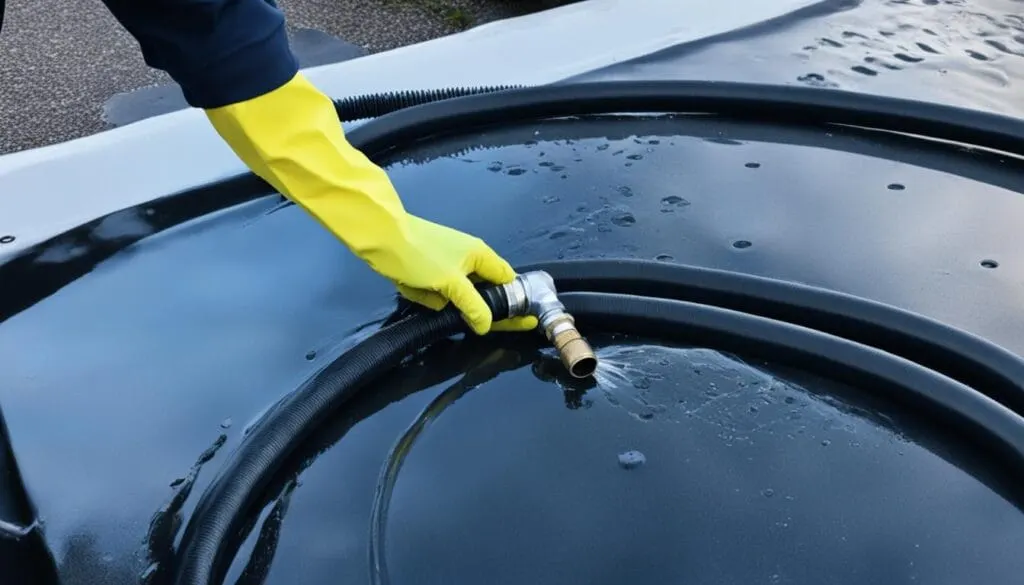 RV black water tank maintenance