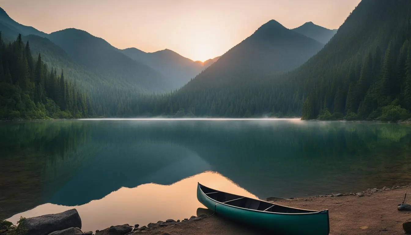 Primitive camping in remote wilderness