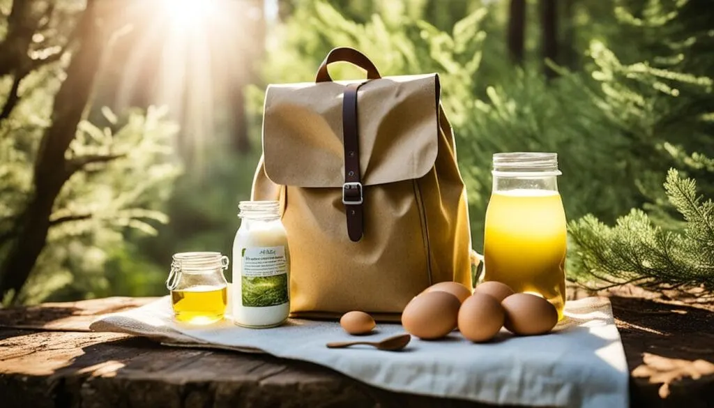 packing whole eggs for camping