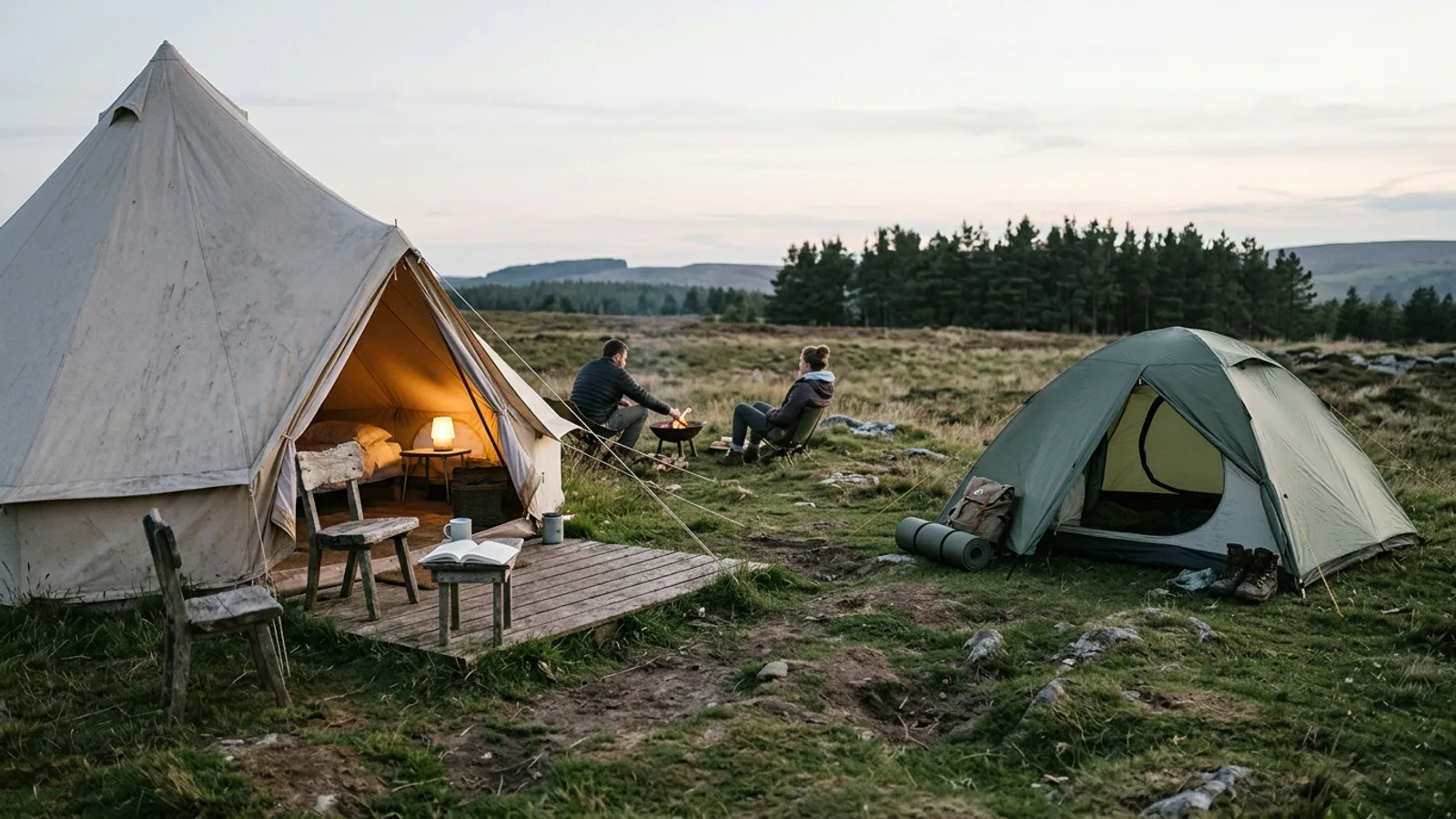 Glamping vs. Camping