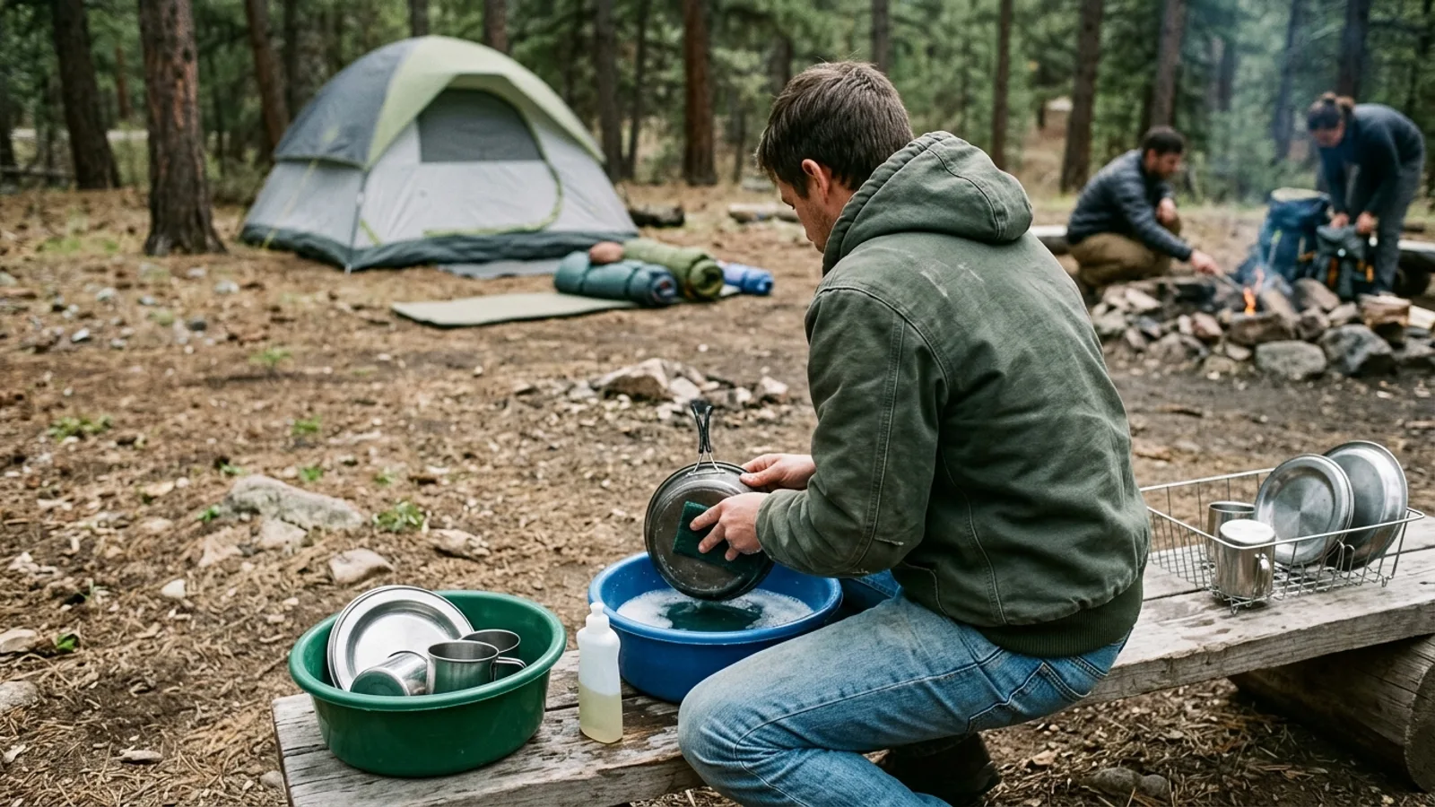 How to Wash Dishes While Camping