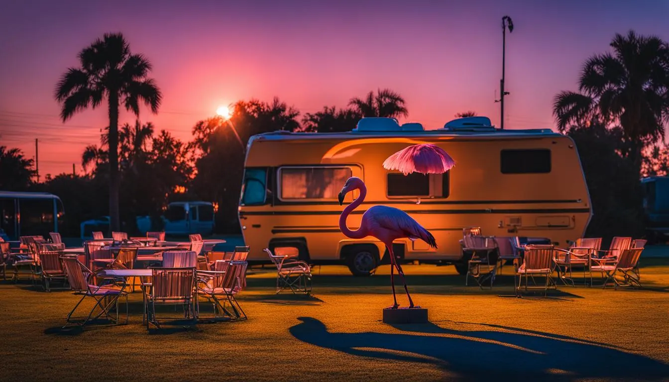 mysterious symbolism of RV park flamingos