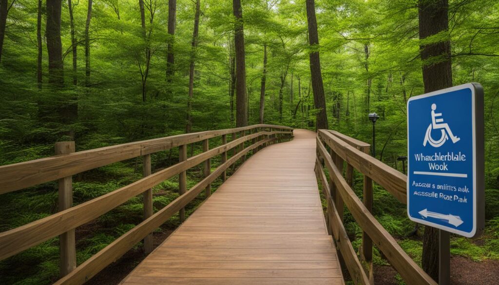 Accessibility at Wolfe's Neck Woods State Park