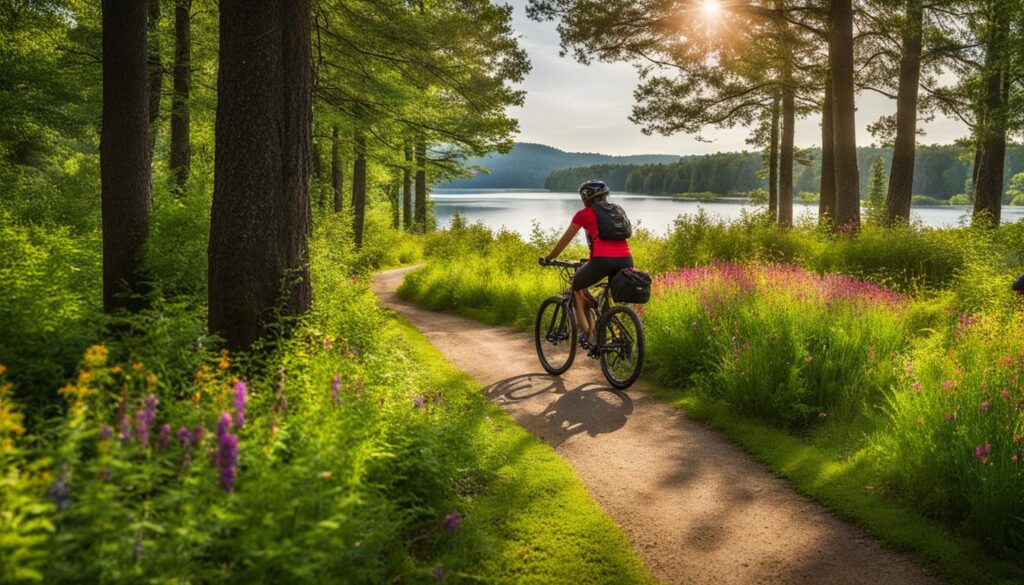 Biking at Range Ponds State Park