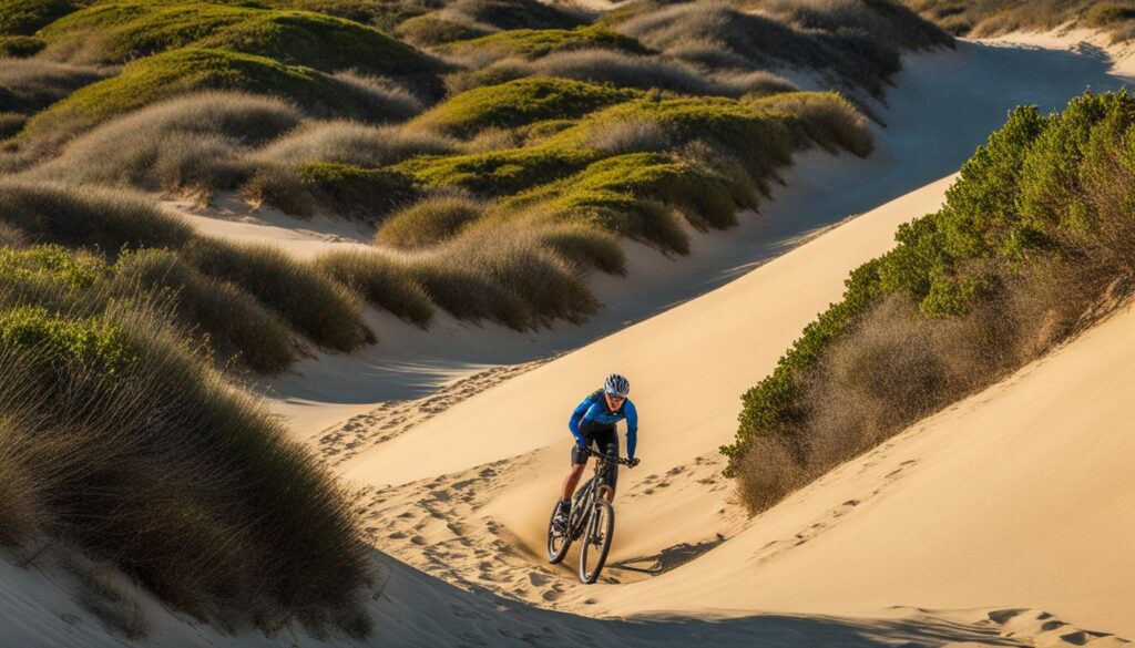 Biking in Fort Ord Dunes State Park