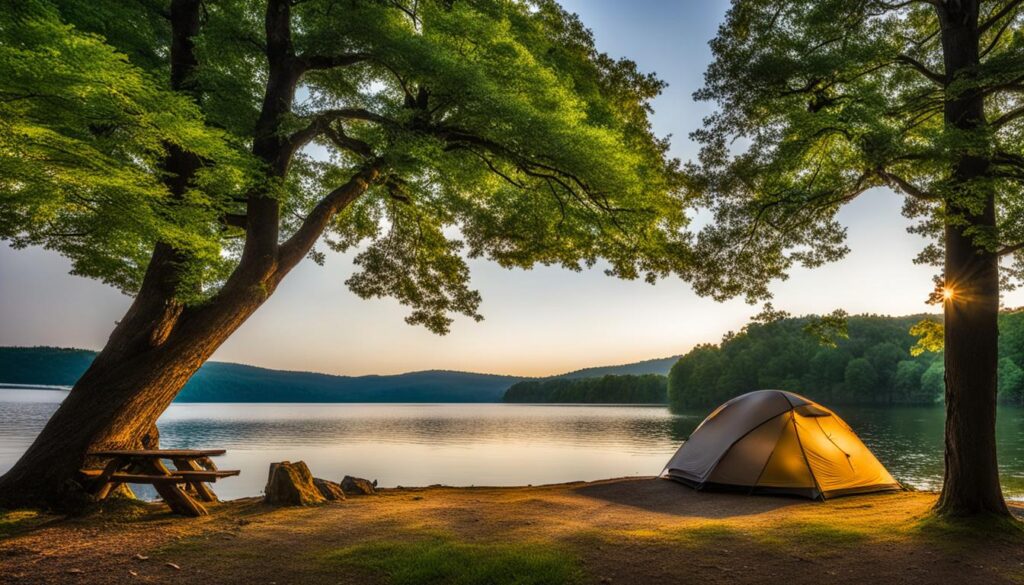Camping at Green River Lake State Park