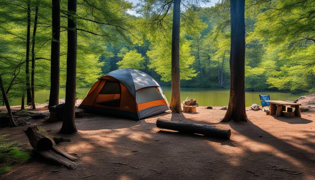 Camping at Lincoln Homestead State Park