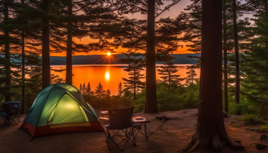 Camping at Monson Lake State Park