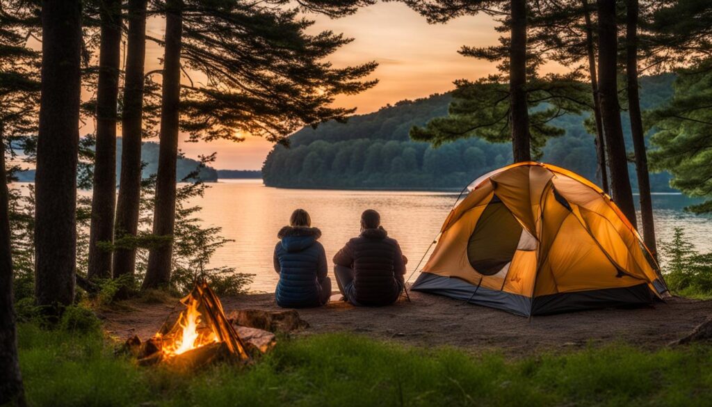 Camping at Quinsigamond State Park