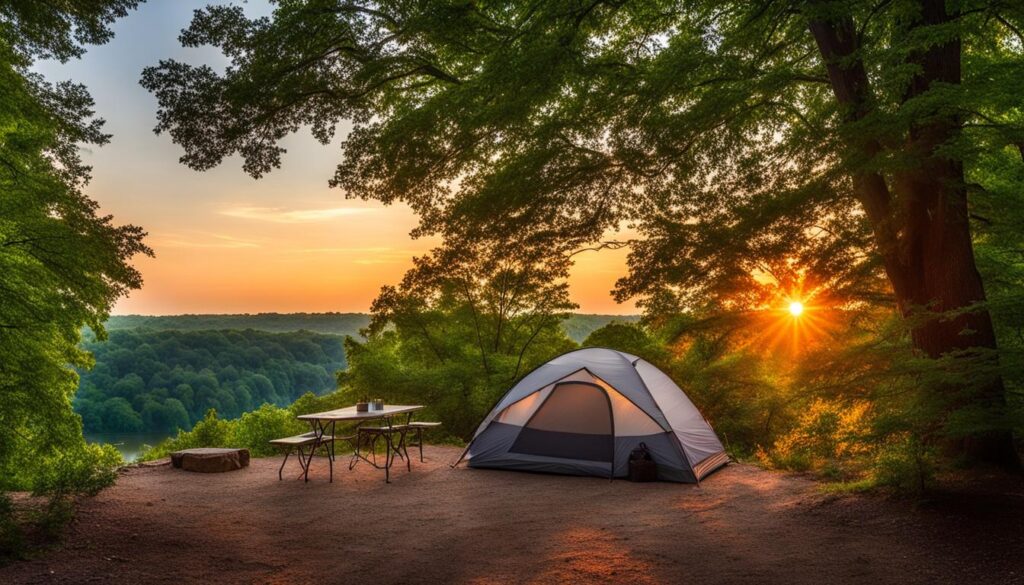 Camping at Route 66 State Park
