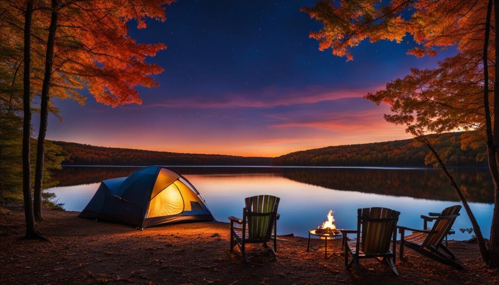 Camping at Wachusett Reservoir