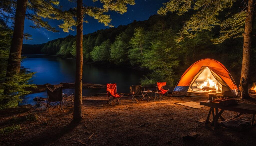 Camping in Dunbar Cave State Park