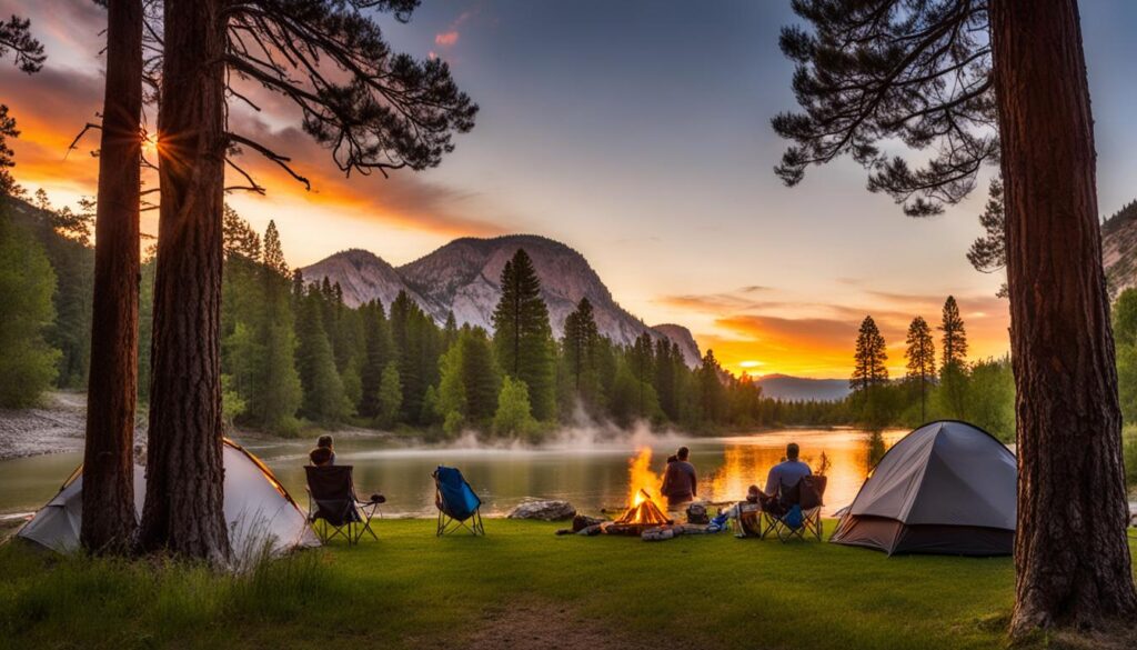 Camping in Mammoth Springs State Park