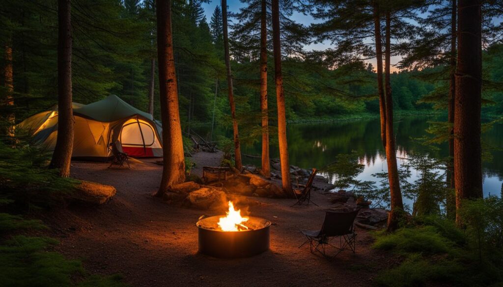 Camping in Menominee River State Recreation Area
