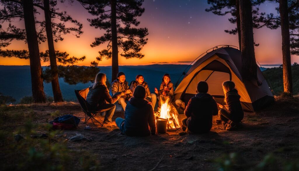 Camping in Mistletoe State Park