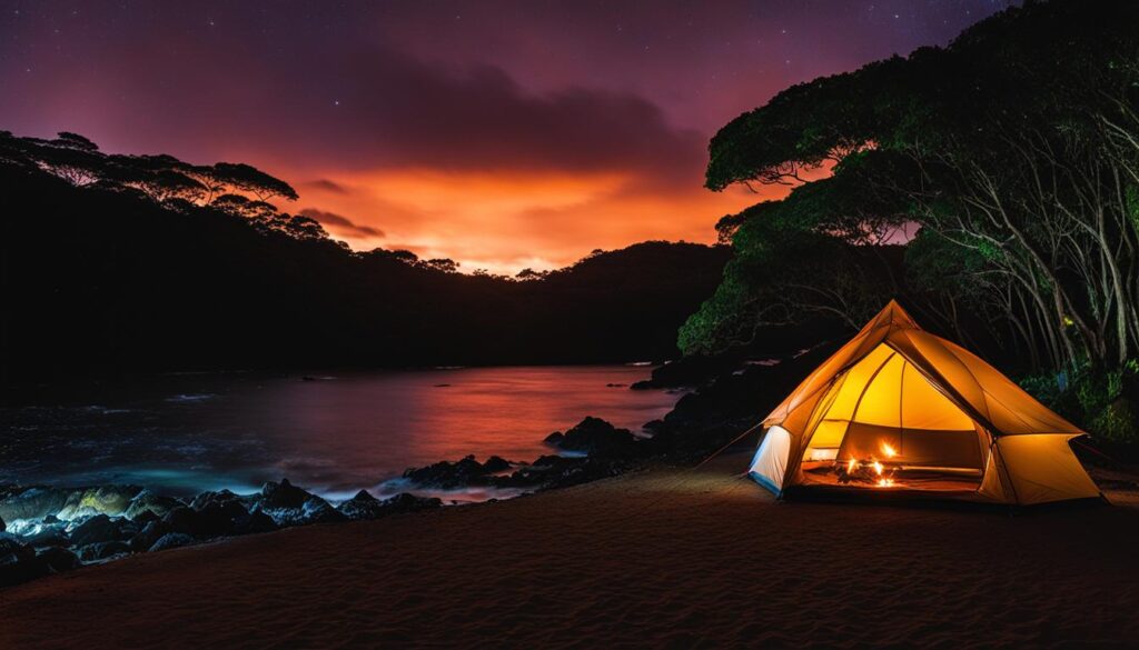 Camping in PuaʻA KaʻA State Wayside Park
