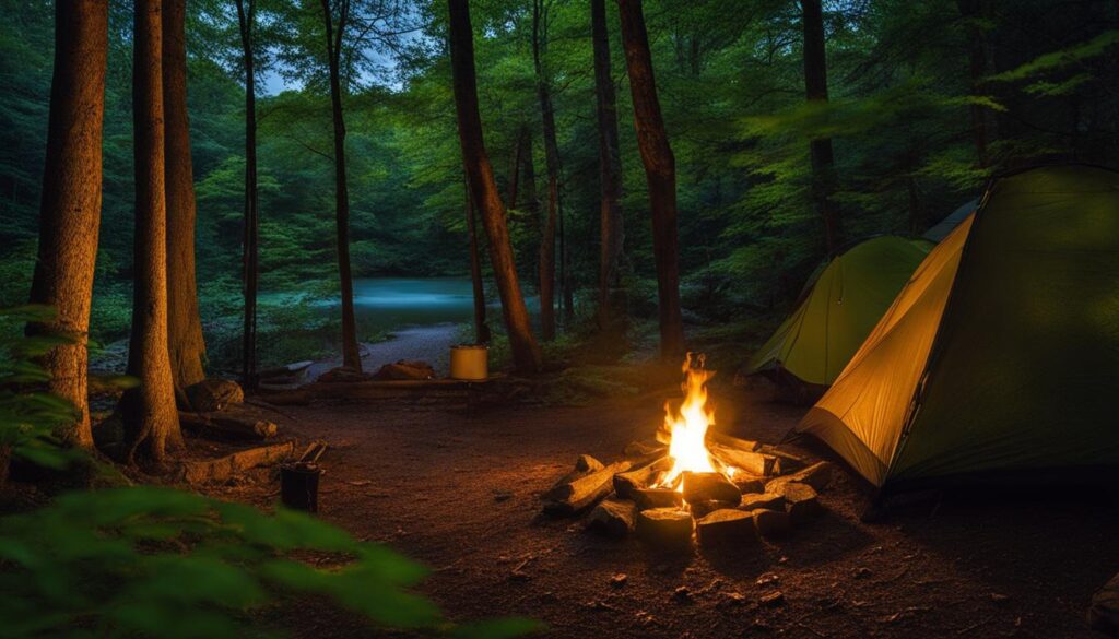 Camping in Tyler State Park