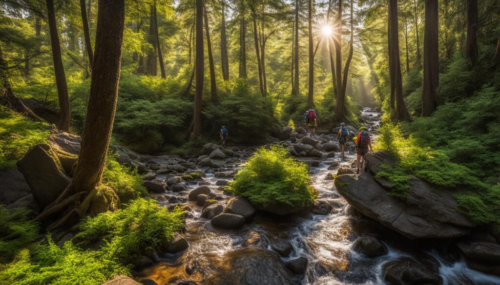 Exploring the area at Salt Rock State Campground