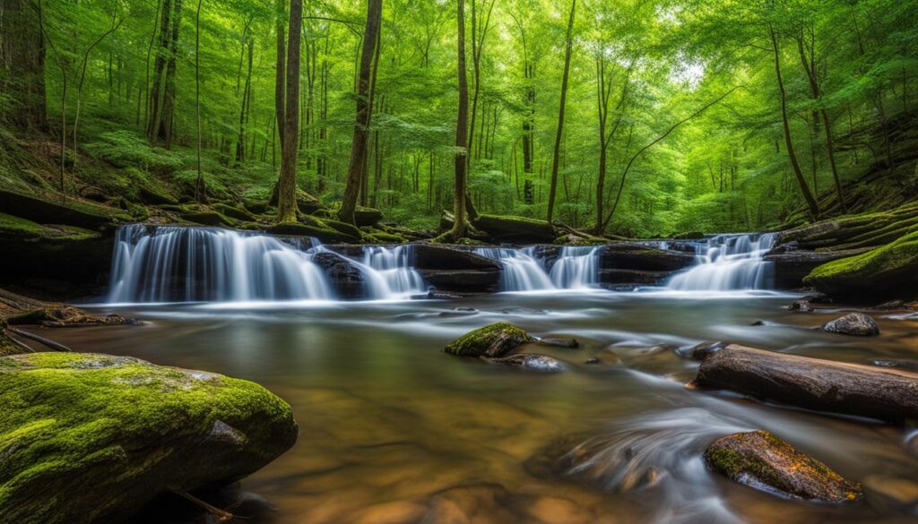 Exploring the lush woods of Beech Fork State Park