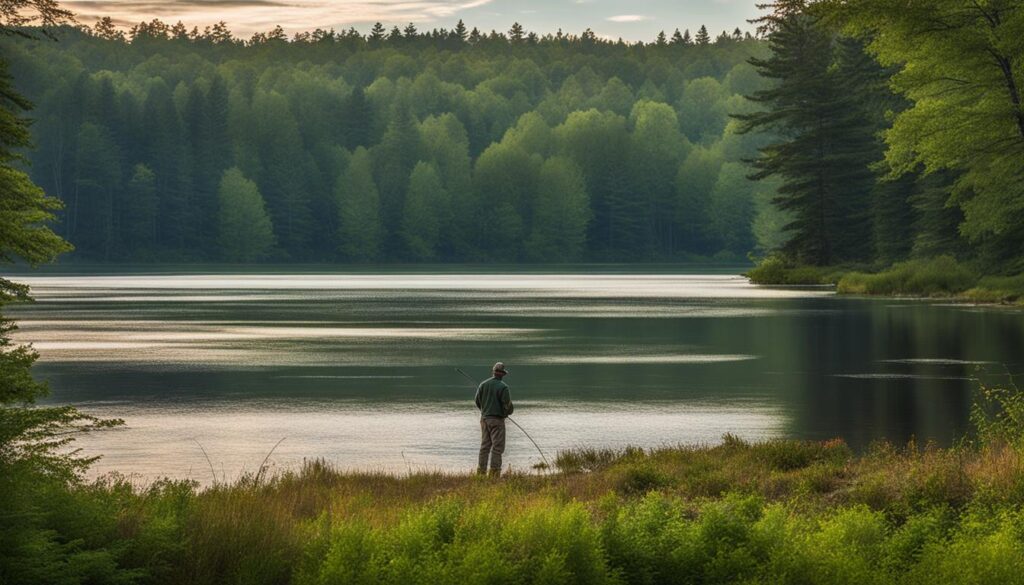 Fishing in Otter River State Forest