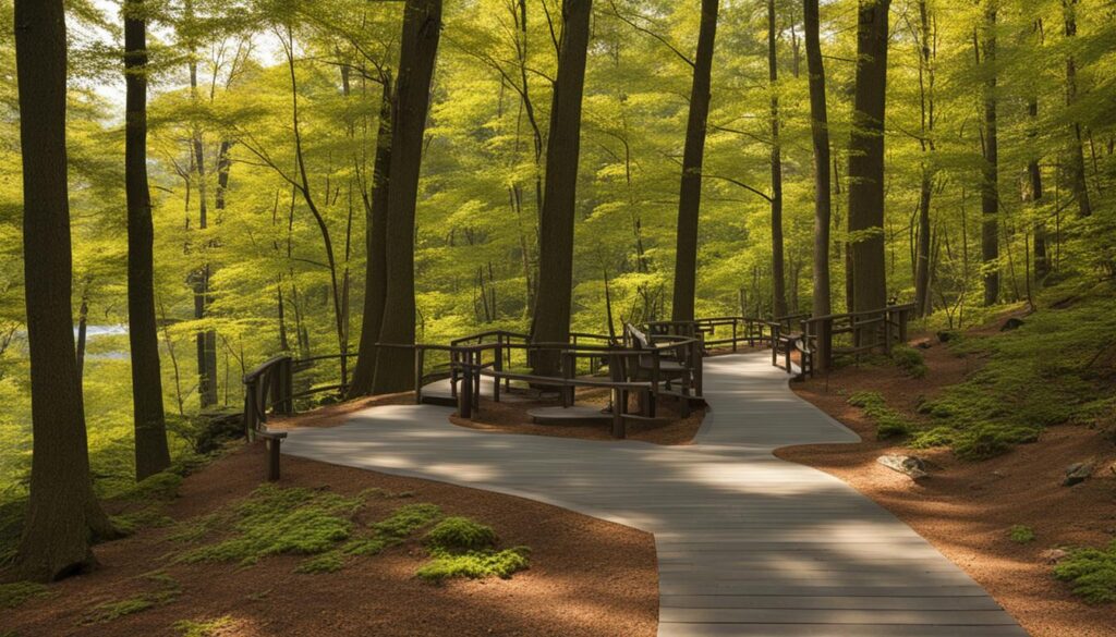 Inclusive trail in a New Jersey State Park