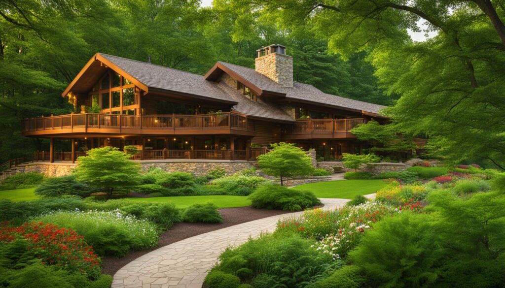 Pere Marquette Lodge in the beautiful surroundings of the park.