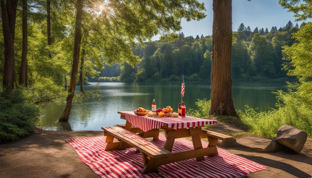 Picnic spots in Paradise Point State Park