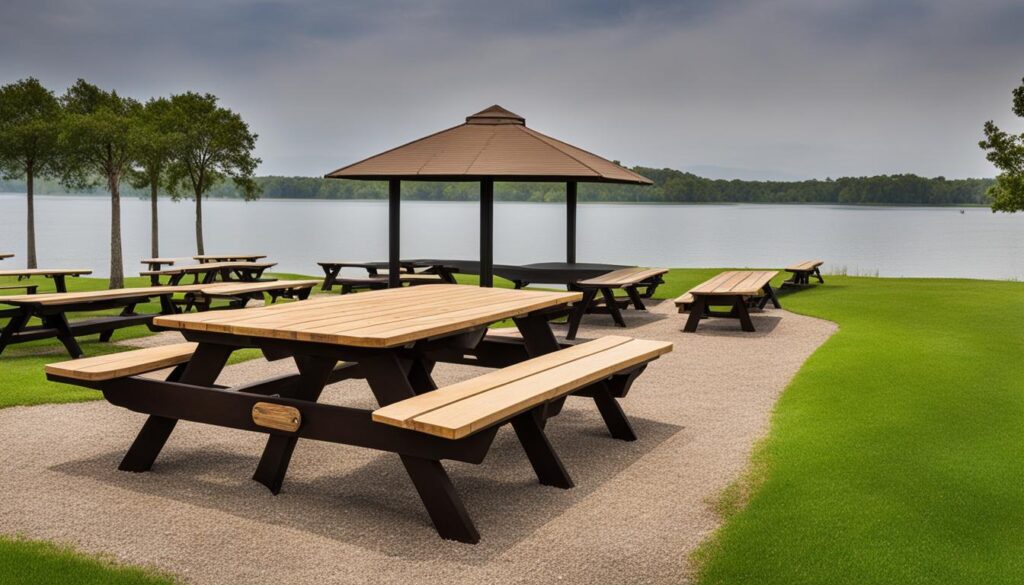 Picnic tables at Crissey Field State Recreation Site