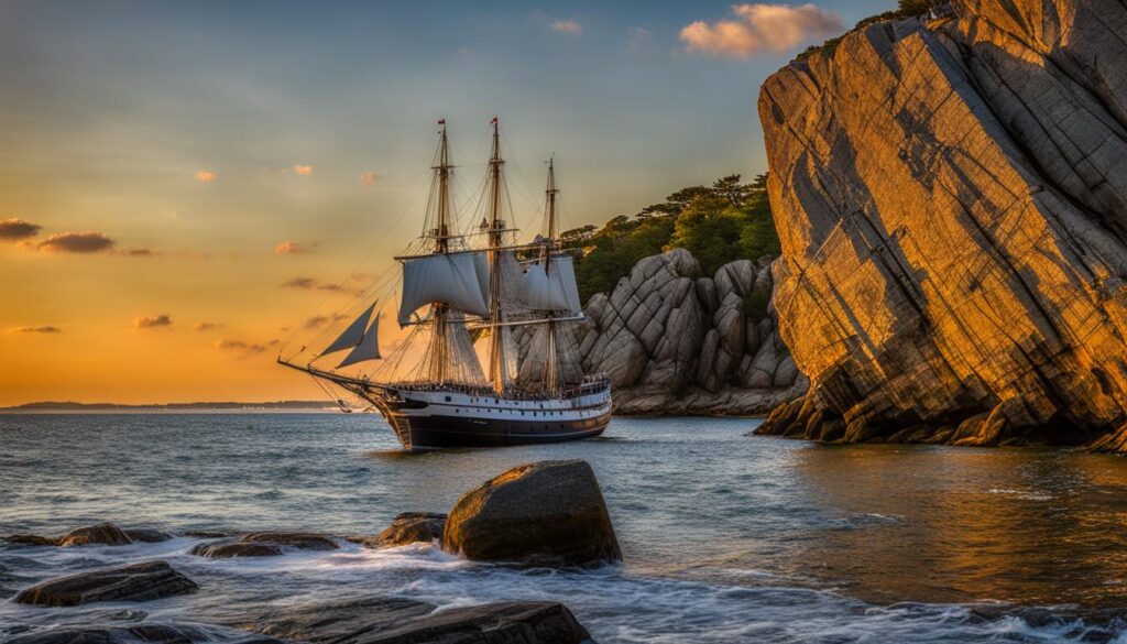 Plymouth Rock and Mayflower II