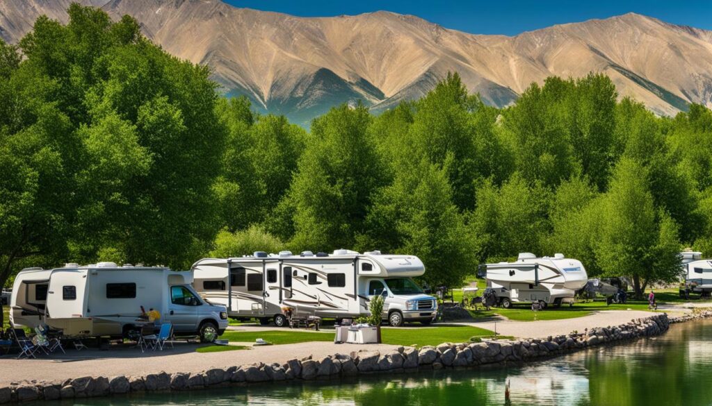 RV campground at Utah Lake State Park