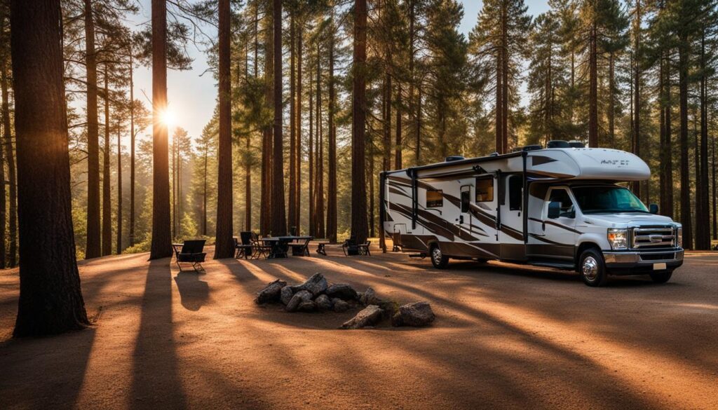 RV camping at Mayer State Park