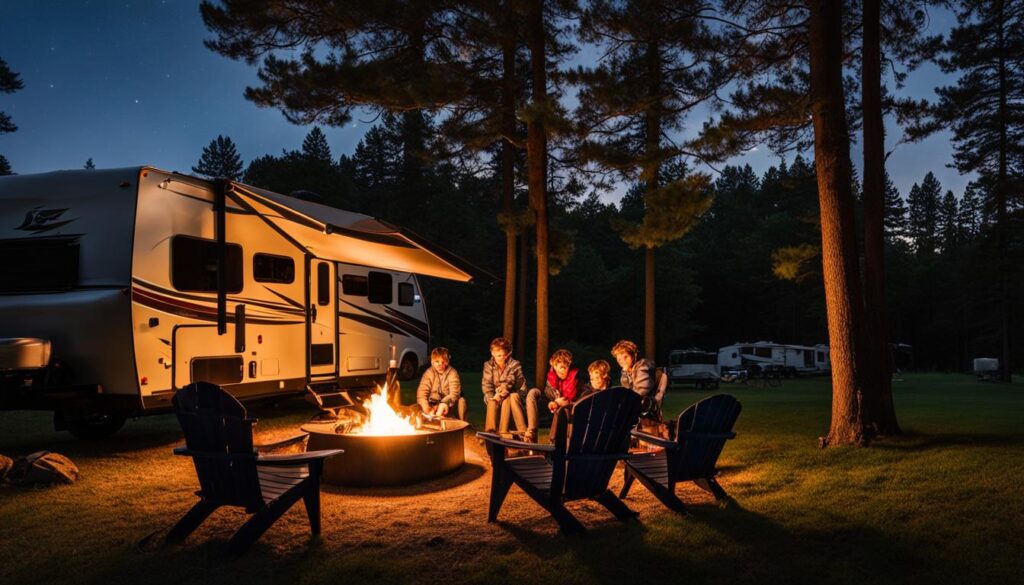 RV camping in J.A. Skinner State Park