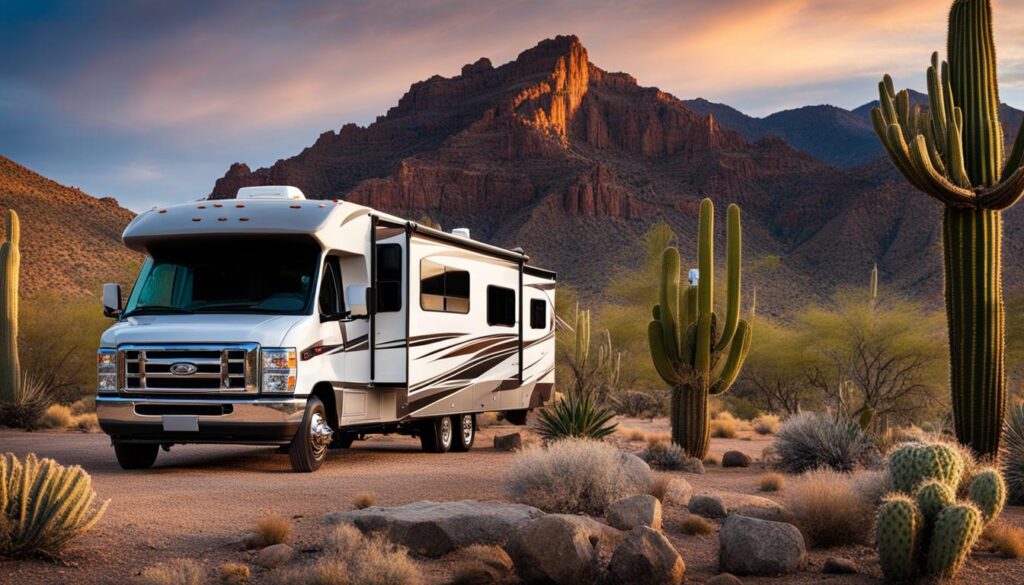 RV camping in New Mexico