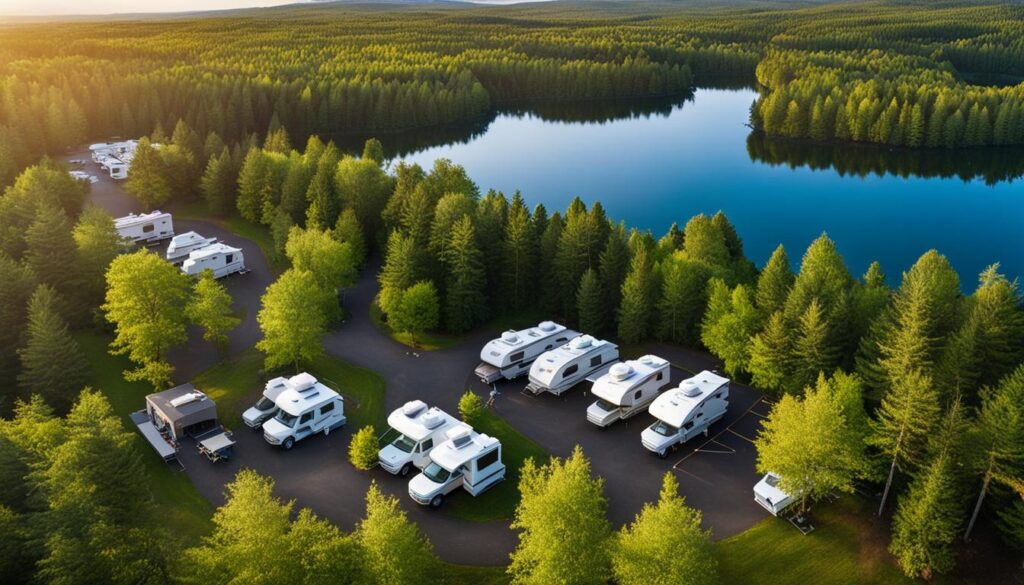 RV sites at West Whitlock Recreation Area
