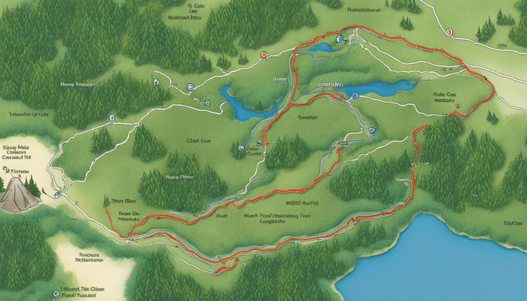 Rocky Glen State Park Trail Map