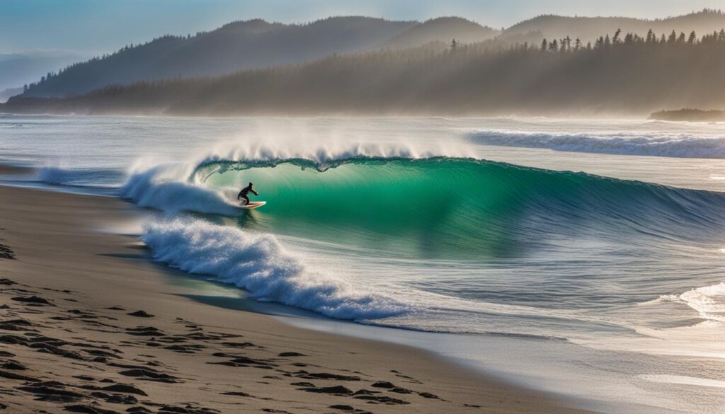 Surfing at Tolovana Beach State Recreation Site