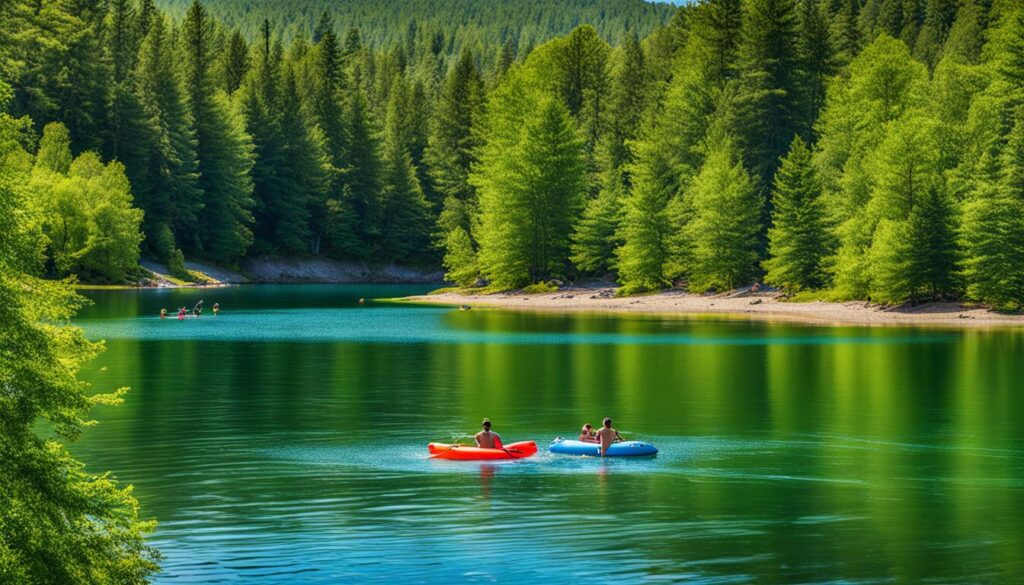 Swimming at Gardner Lake