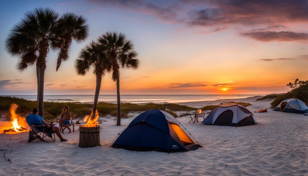 beach camping Florida