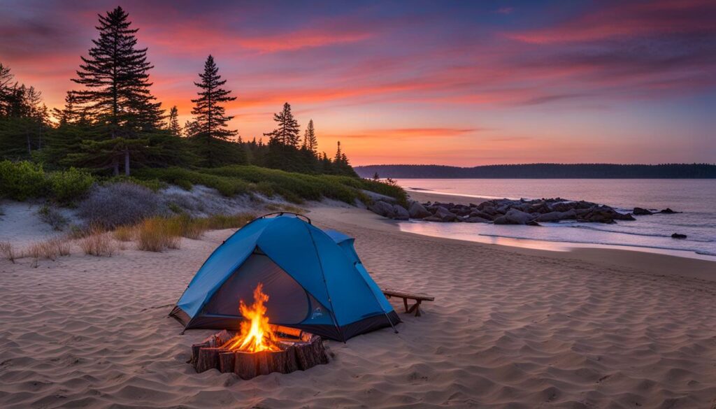 beach camping Oregon coast
