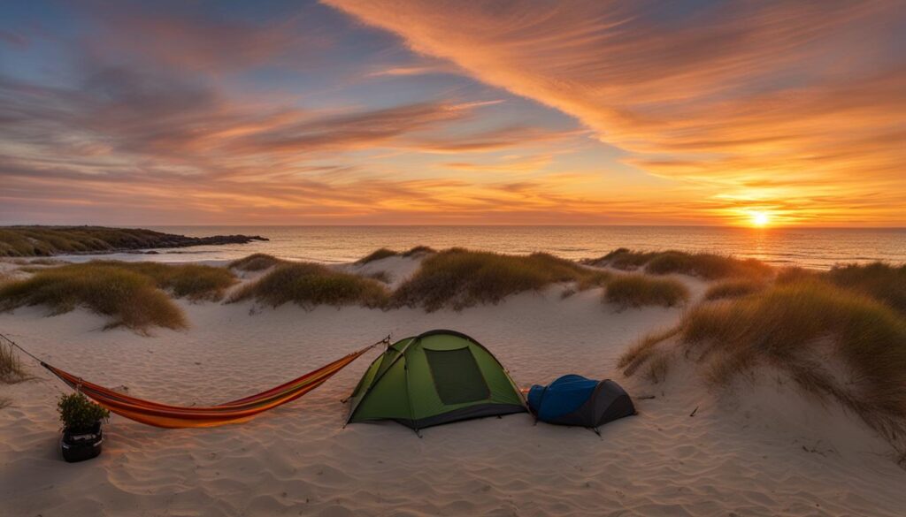 beachside camping