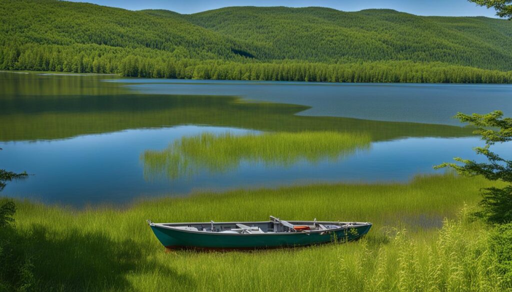 boating and fishing at Jacques Cartier State Park