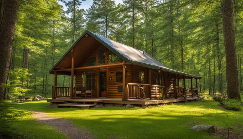cabin rentals and camping areas