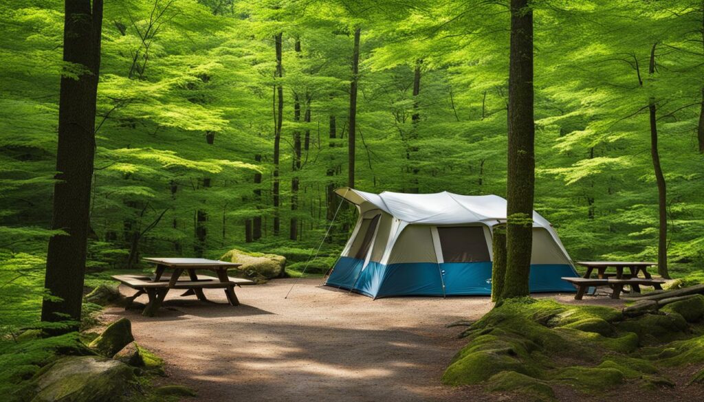 campground facilities at Mohawk Trail State Forest