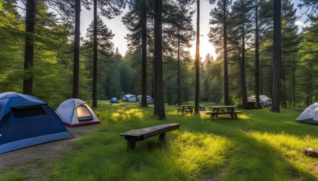 camping and picnic areas