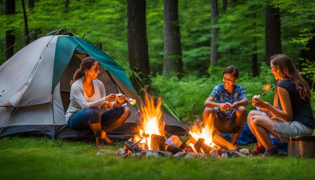 camping at Bellevue State Park