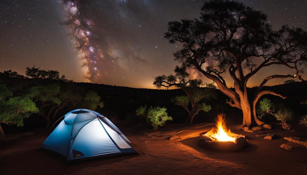 camping at Enchanted Rock State Natural Area