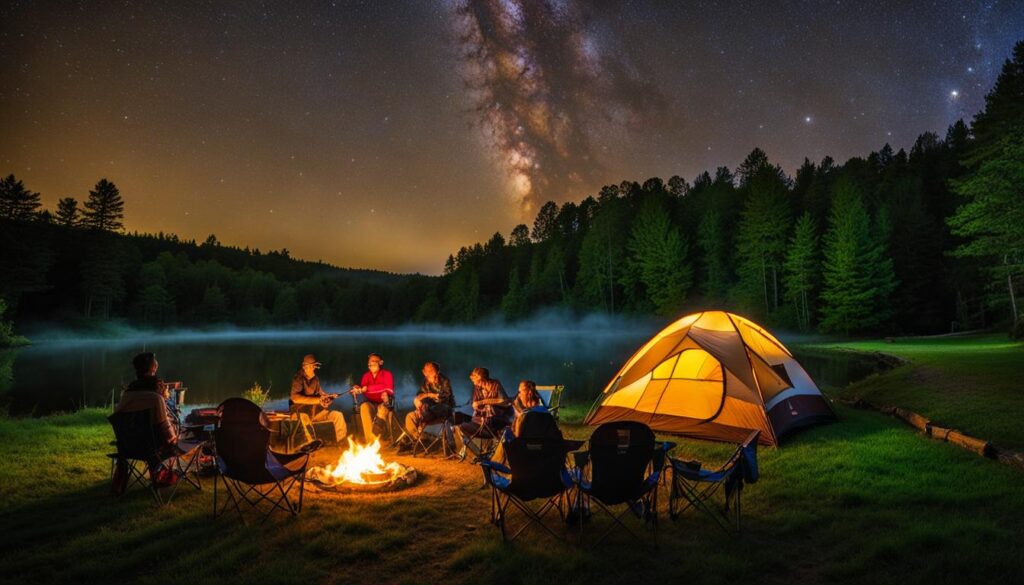 camping at Fischer Creek State Recreation Area