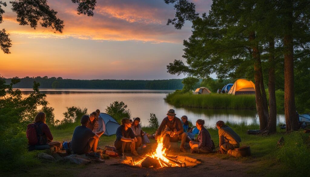 camping at Fort Pillow State Park