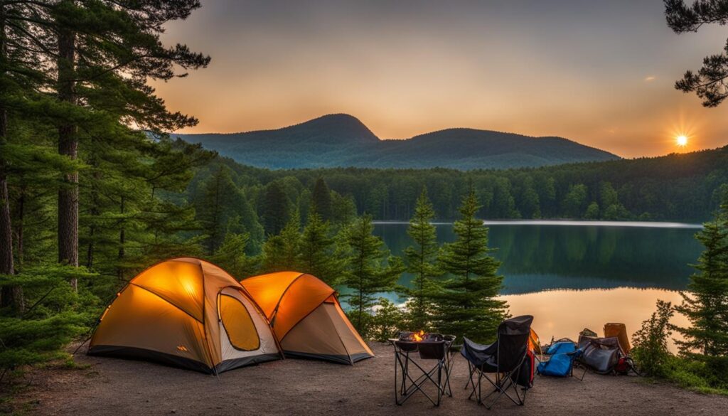 camping at Holliday Lake State Park