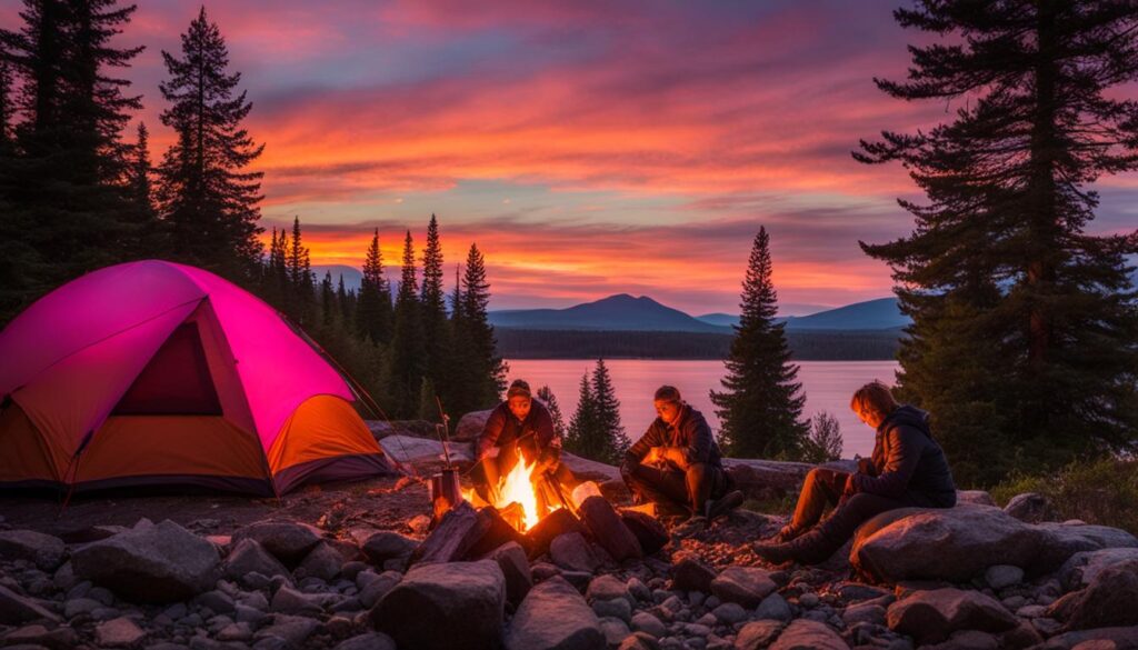 camping at Hook Mountain State Park